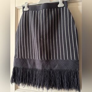 & Other Stories Fringed Pointelle Mini Skirt size S
